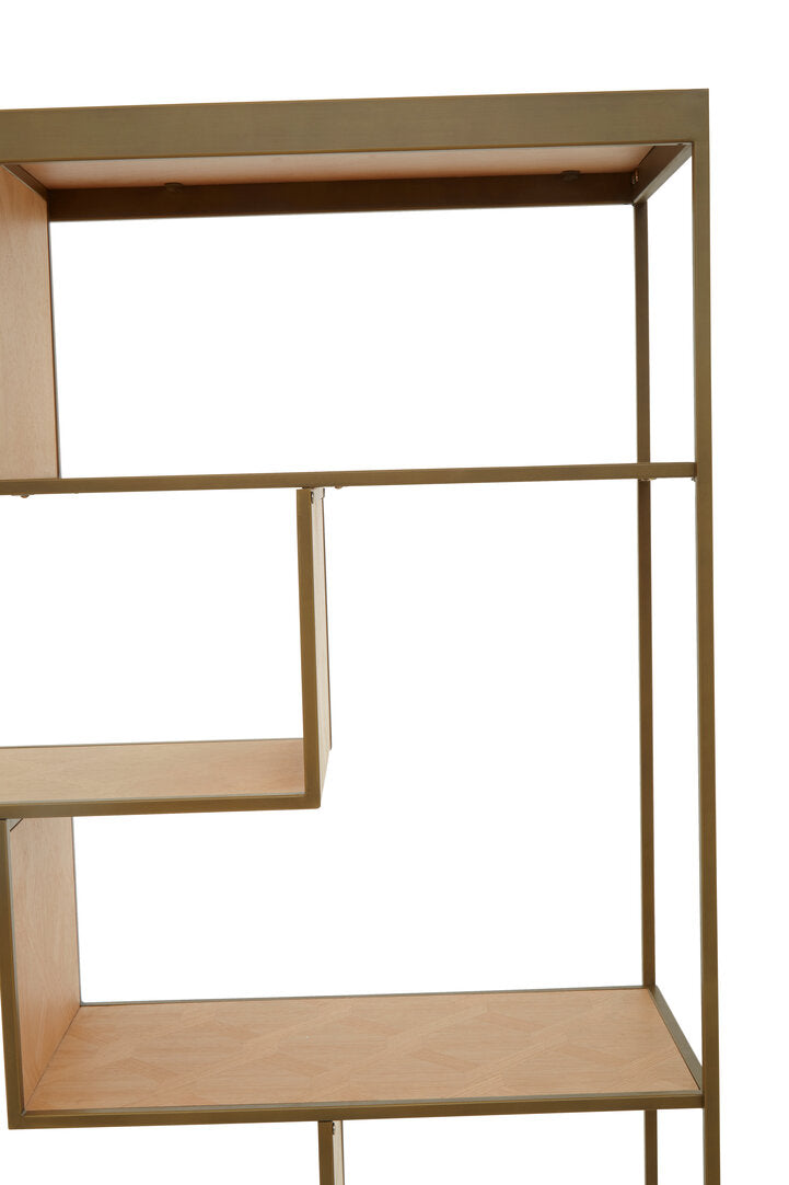 Durham Brushed Brass Multi Tier Shelving Unit