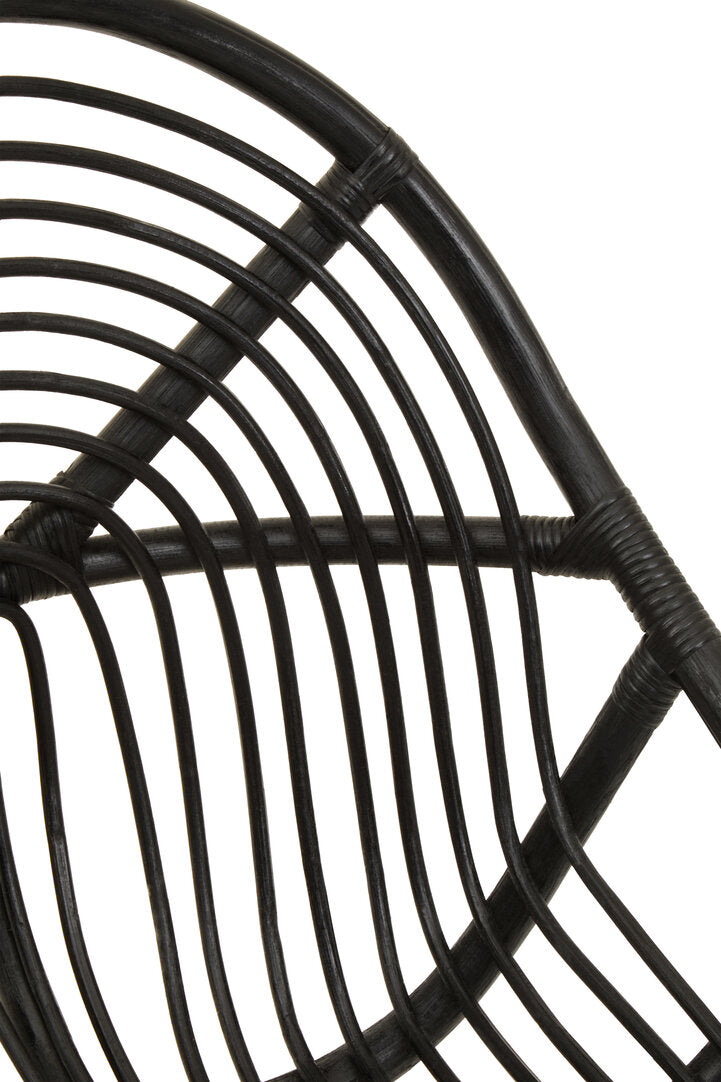 Cambridge Black Natural Rattan And Teak Chair