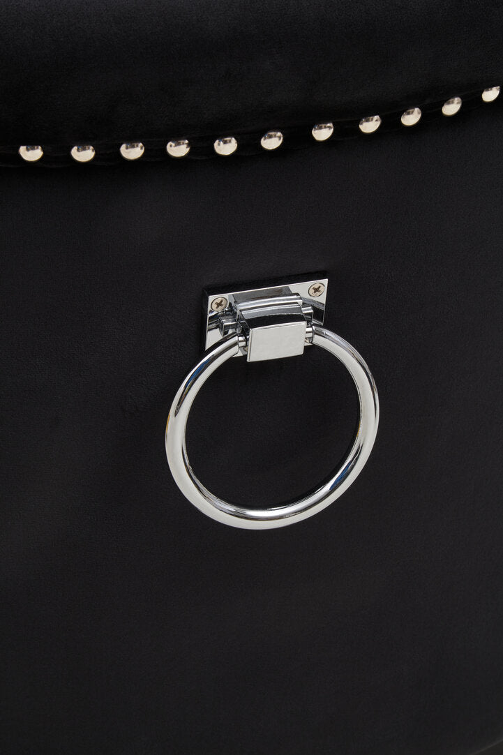 Lisbon Black Velvet Chair With Ring Back