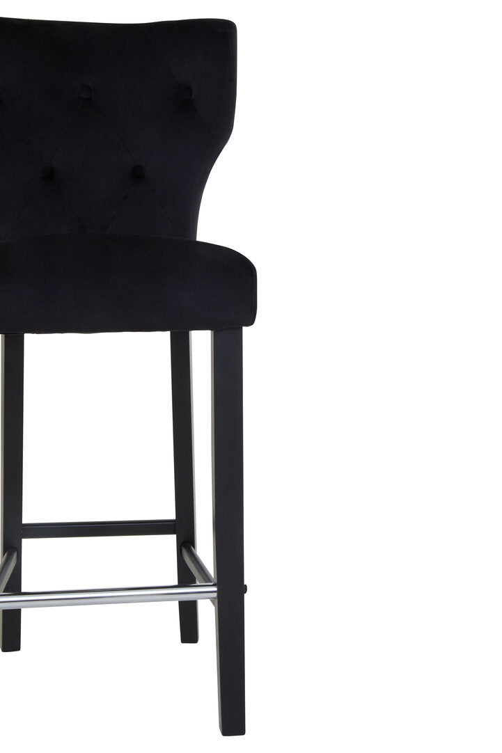 Loxley Black Bar Stool