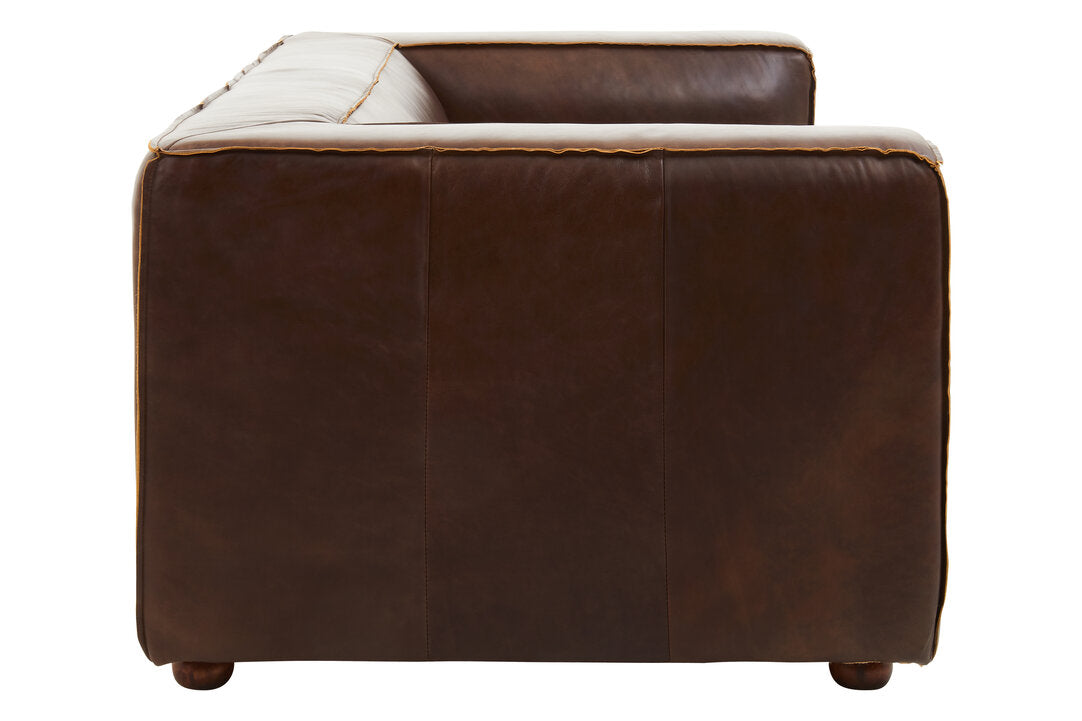 Bath Two Seater Mexico Brown Leather Sofa