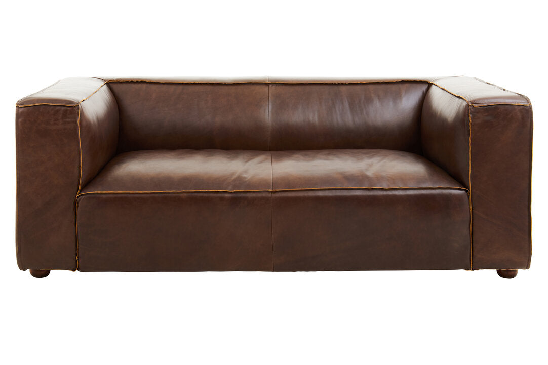 Bath Two Seater Mexico Brown Leather Sofa