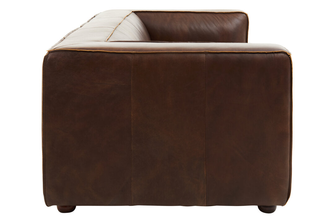 Bath Three Seater Mexico Brown Leather Sofa