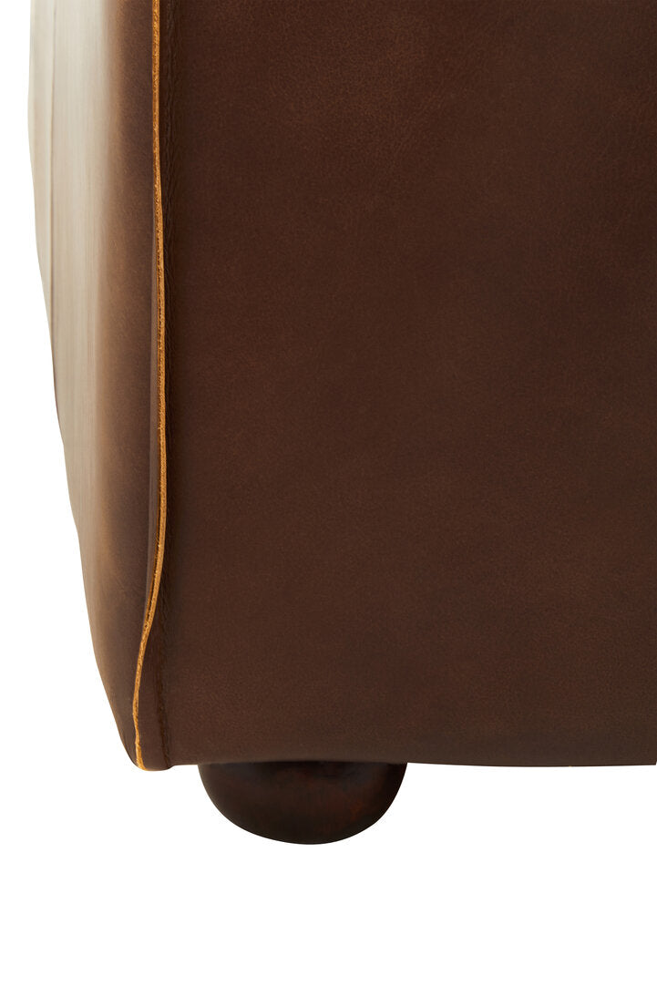 Bath Three Seater Mexico Brown Leather Sofa