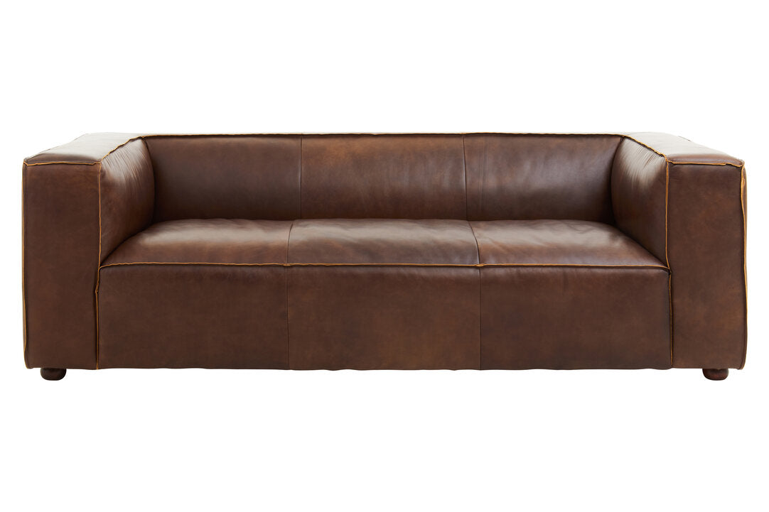 Bath Three Seater Mexico Brown Leather Sofa