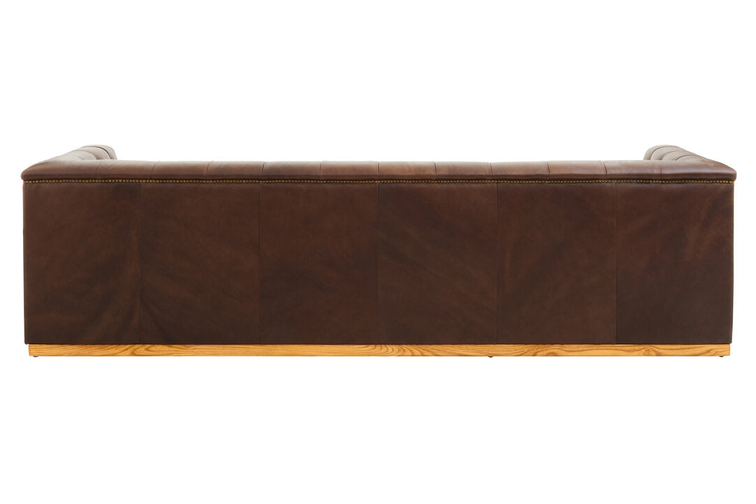 Bath Three Seater Tufted Leather Sofa