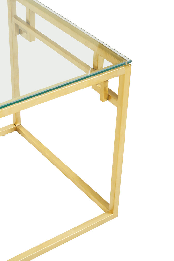 Aurora Gold Brushed Side Table