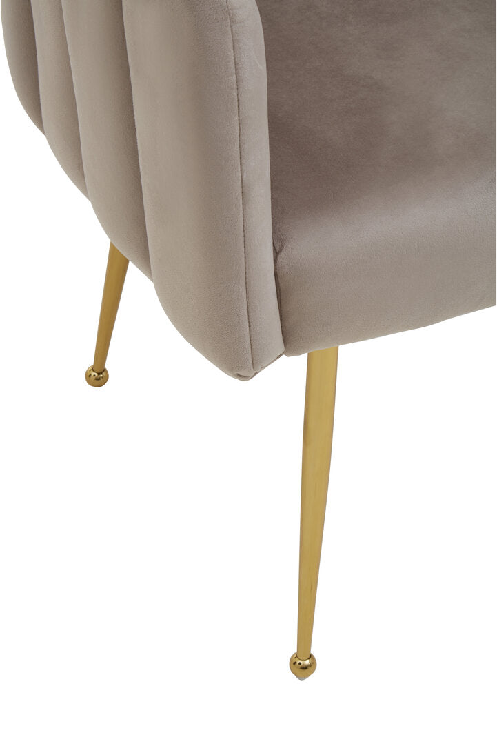 Norwich Mink Velvet Dining Chair