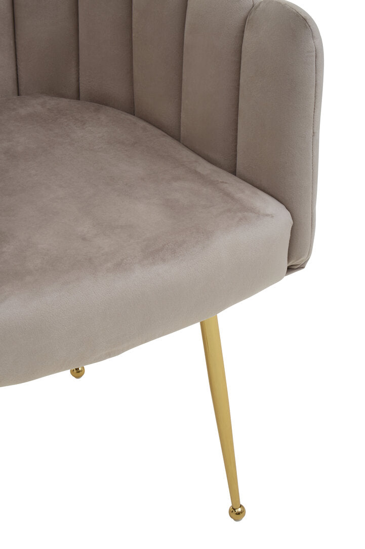 Norwich Mink Velvet Dining Chair