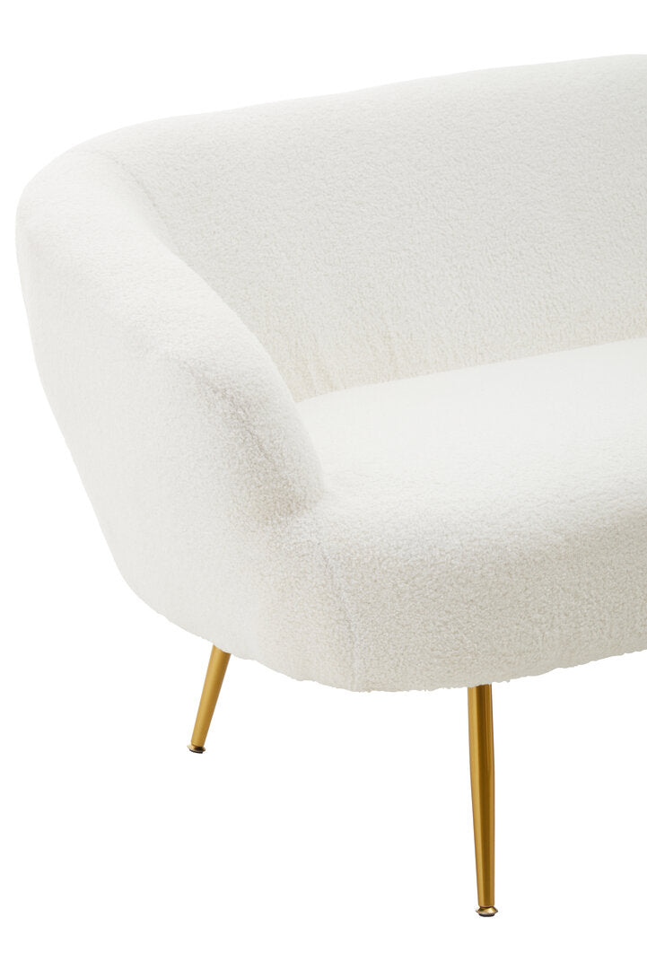 Cordoba Two Seat Sofa With Gold Finish Legs