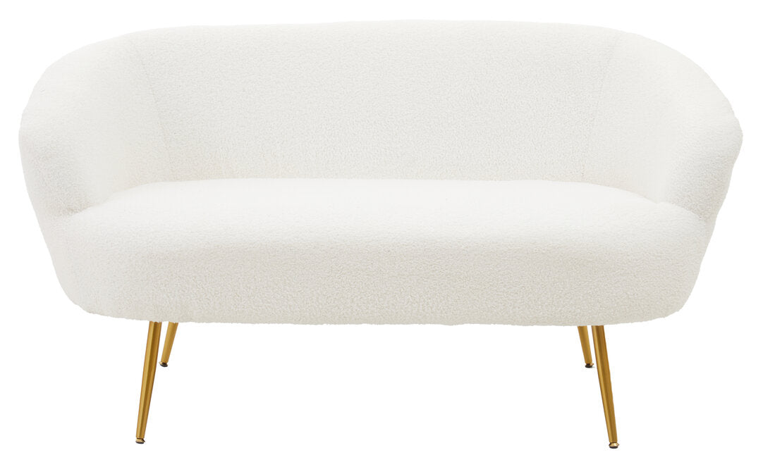Cordoba Two Seat Sofa With Gold Finish Legs