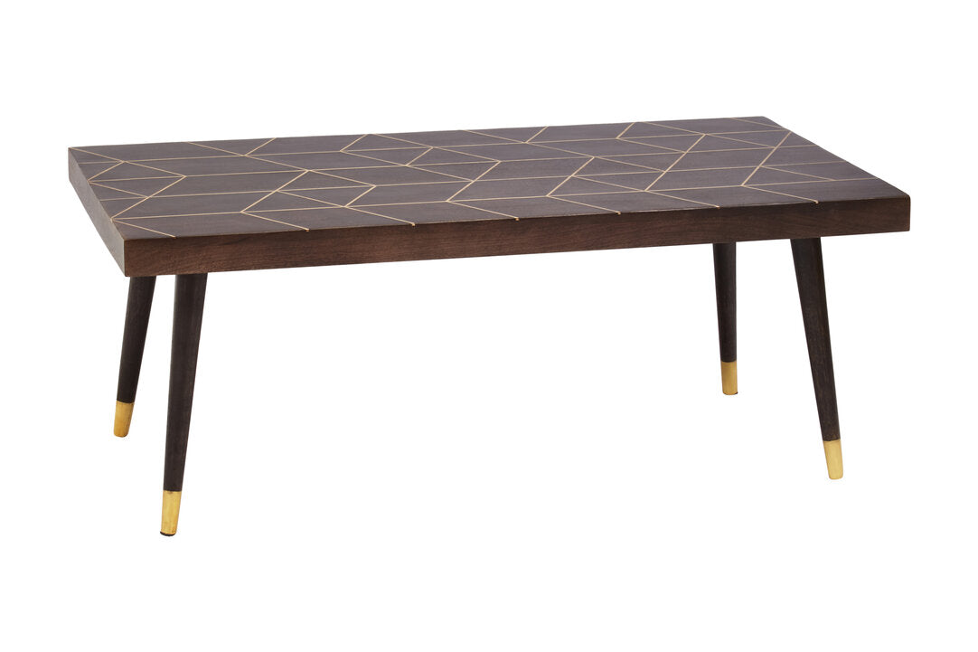 Penzance Mango Wood And Gold Finishing Coffee Table