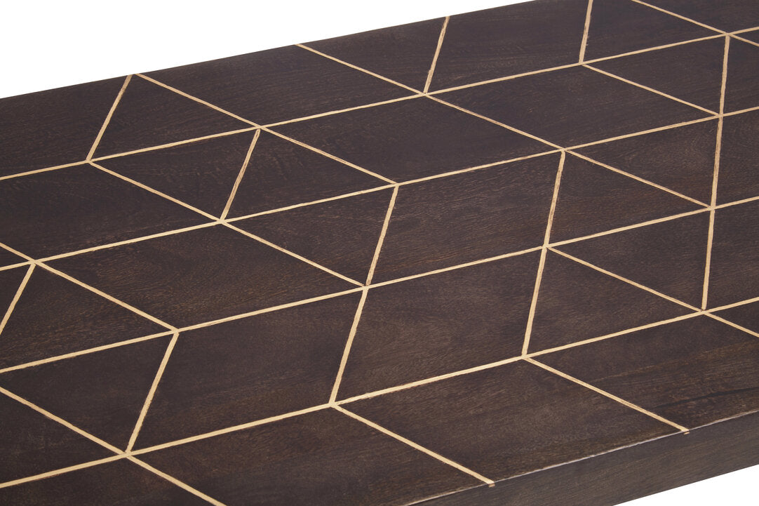 Penzance Mango Wood And Gold Finishing Coffee Table