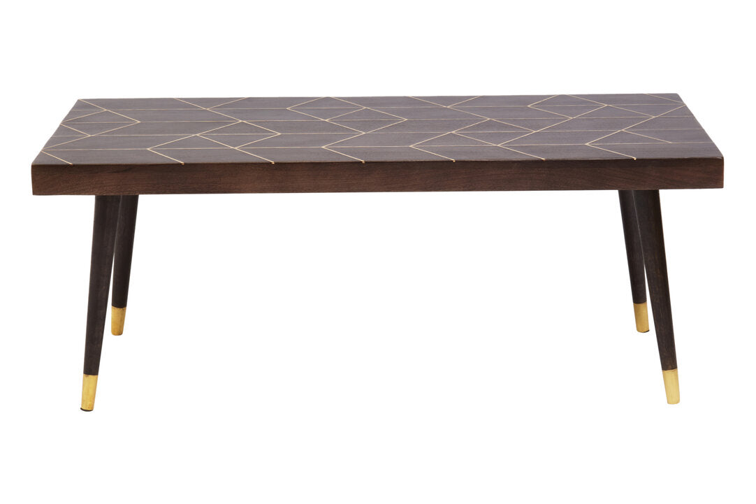 Penzance Mango Wood And Gold Finishing Coffee Table