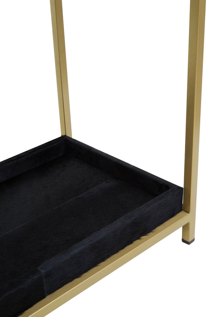 Vienna Townhouse Hair on Leather Two Drawer Console Table