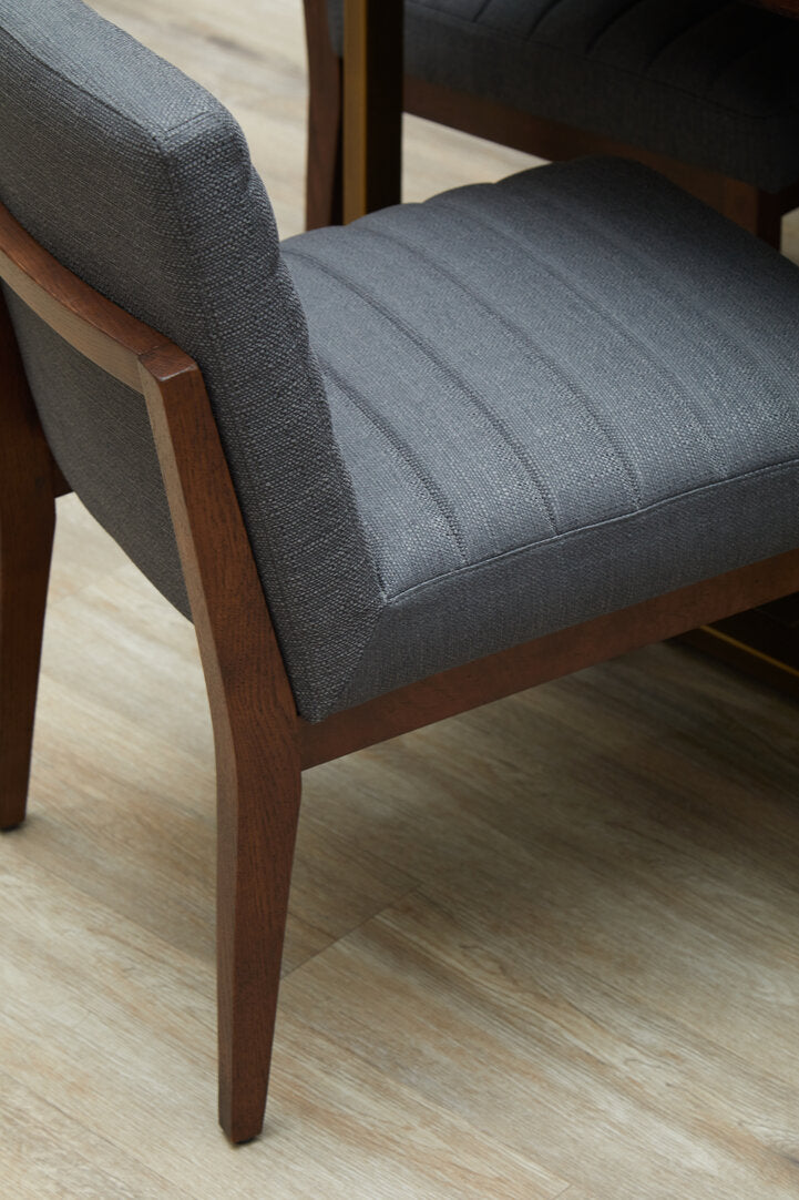 Como Charcoal Grey Dining Chair with Oak Legs