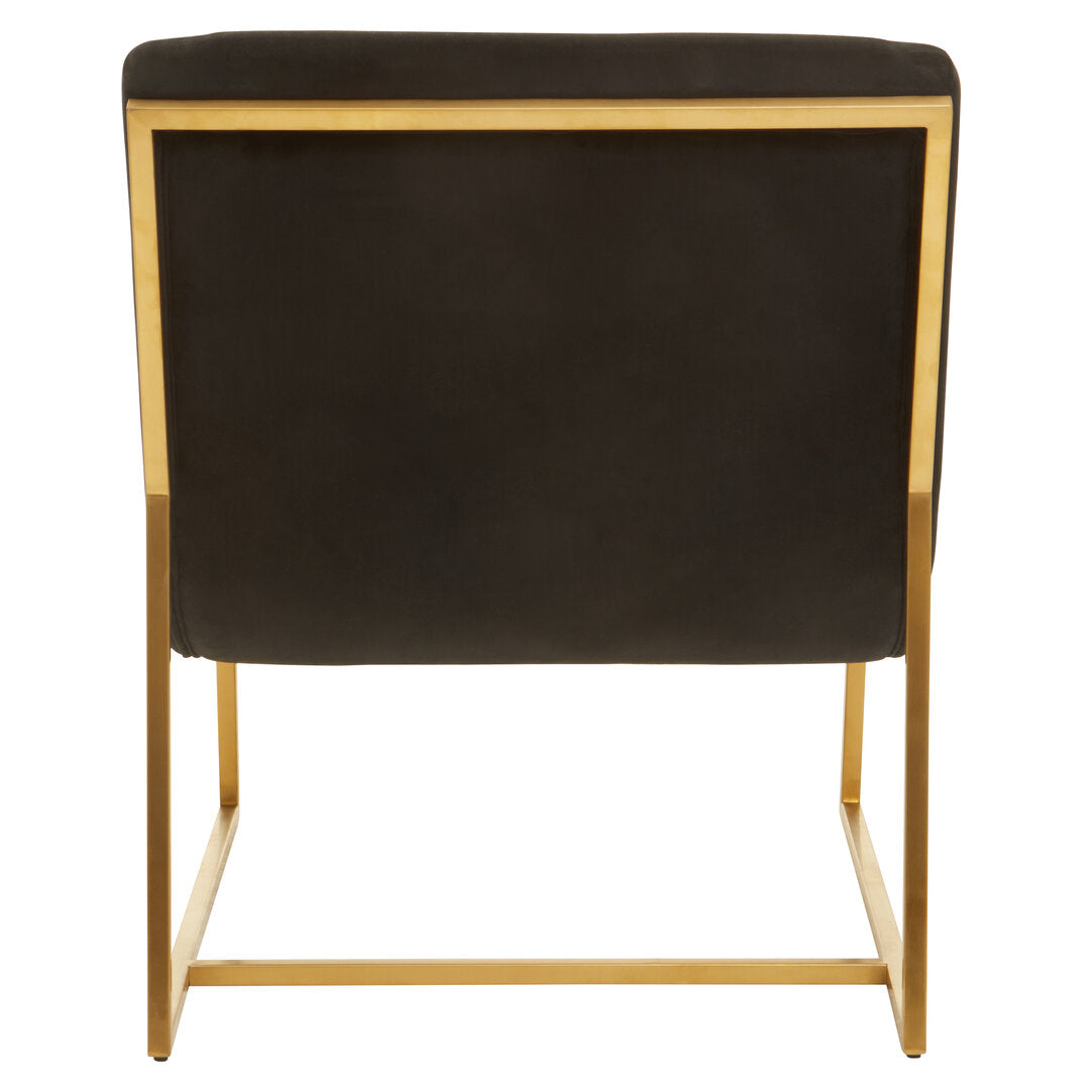 Valencia Black and Gold Lounge Chair