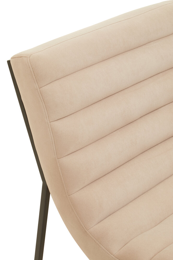 Valencia Ivory Velvet Lounge Chair