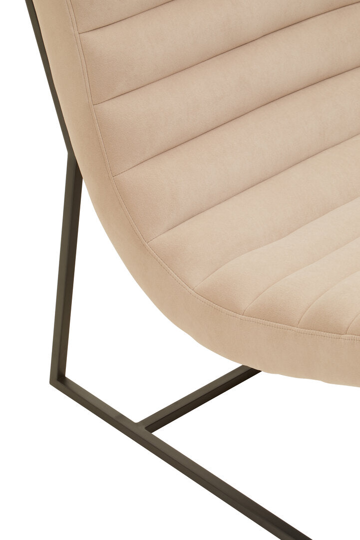 Valencia Ivory Velvet Lounge Chair