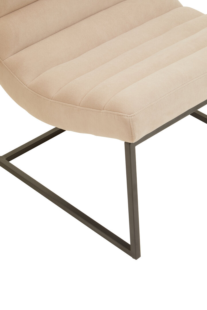 Valencia Ivory Velvet Lounge Chair