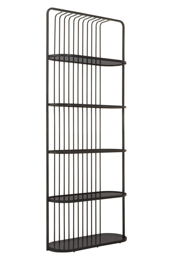 Valencia Five Tier Black Shelf Unit