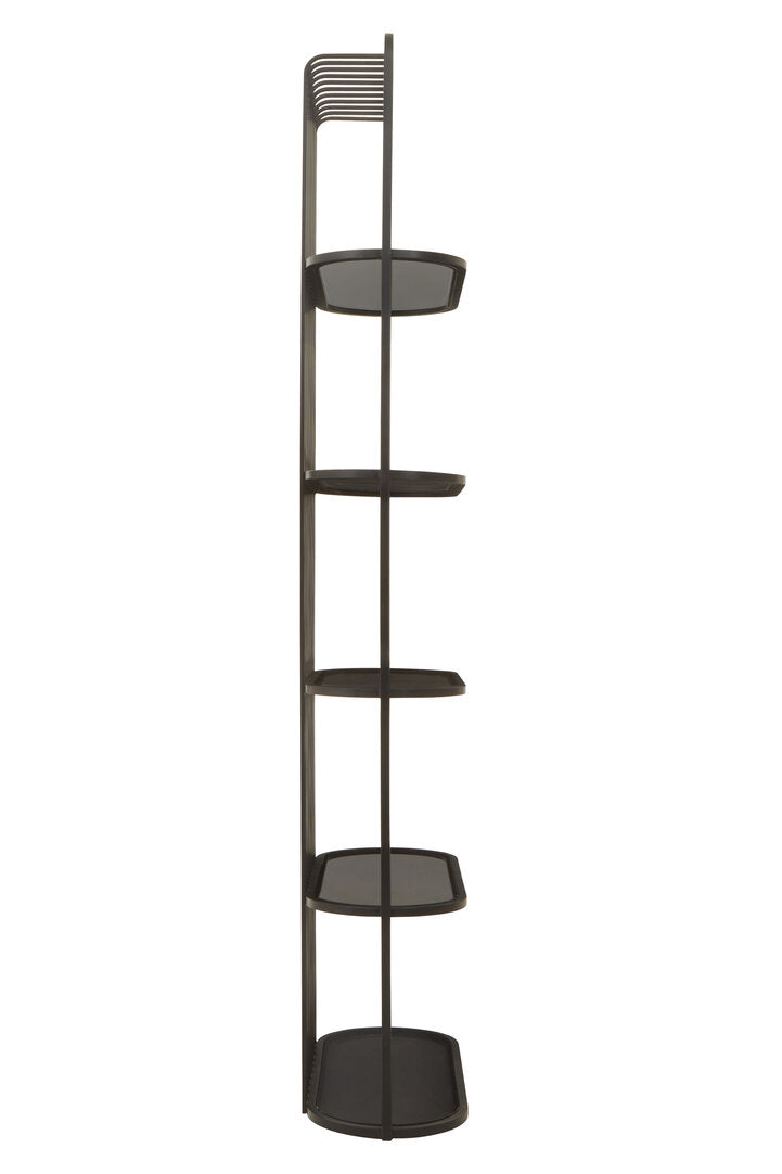 Valencia Five Tier Black Shelf Unit