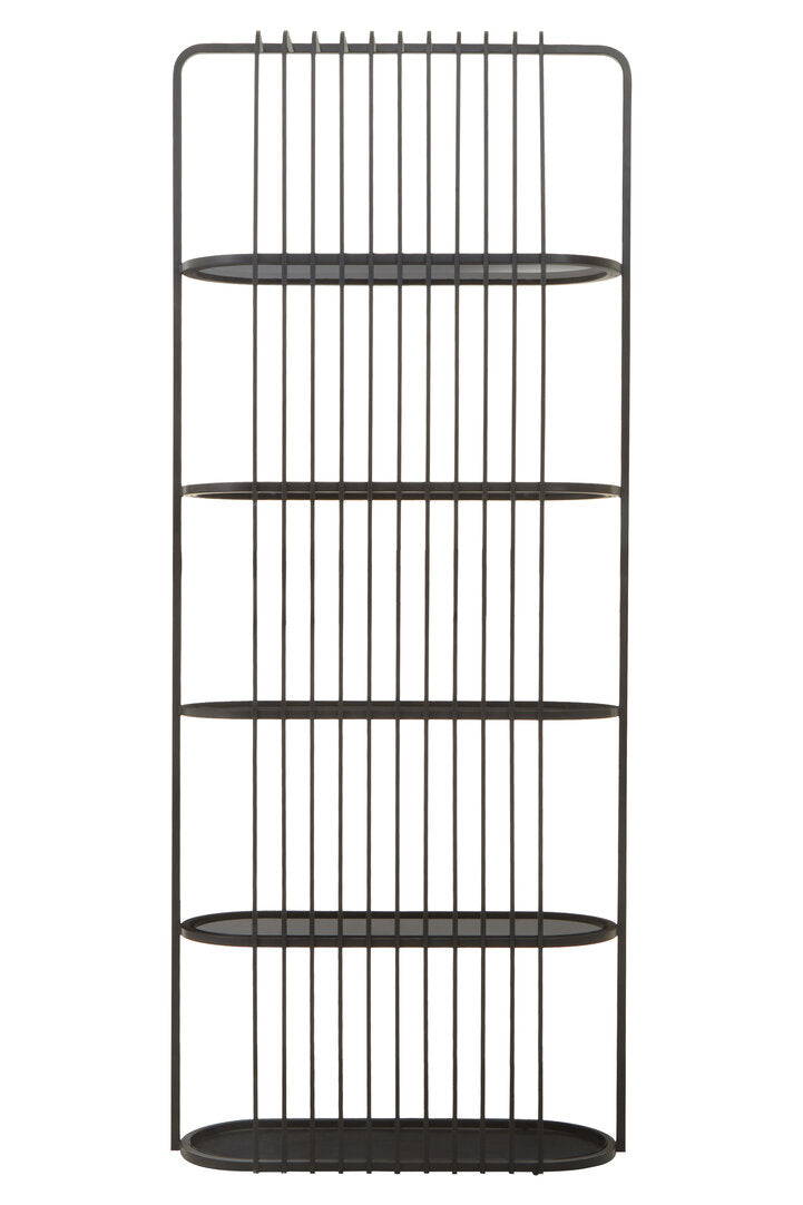 Valencia Five Tier Black Shelf Unit