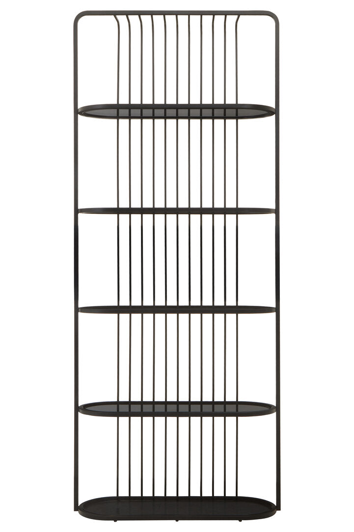 Valencia Five Tier Black Shelf Unit