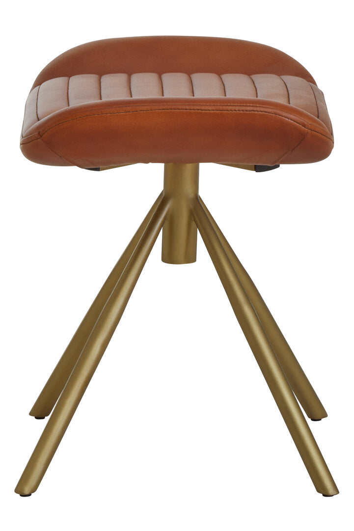 Verona Leather Footstool Tan