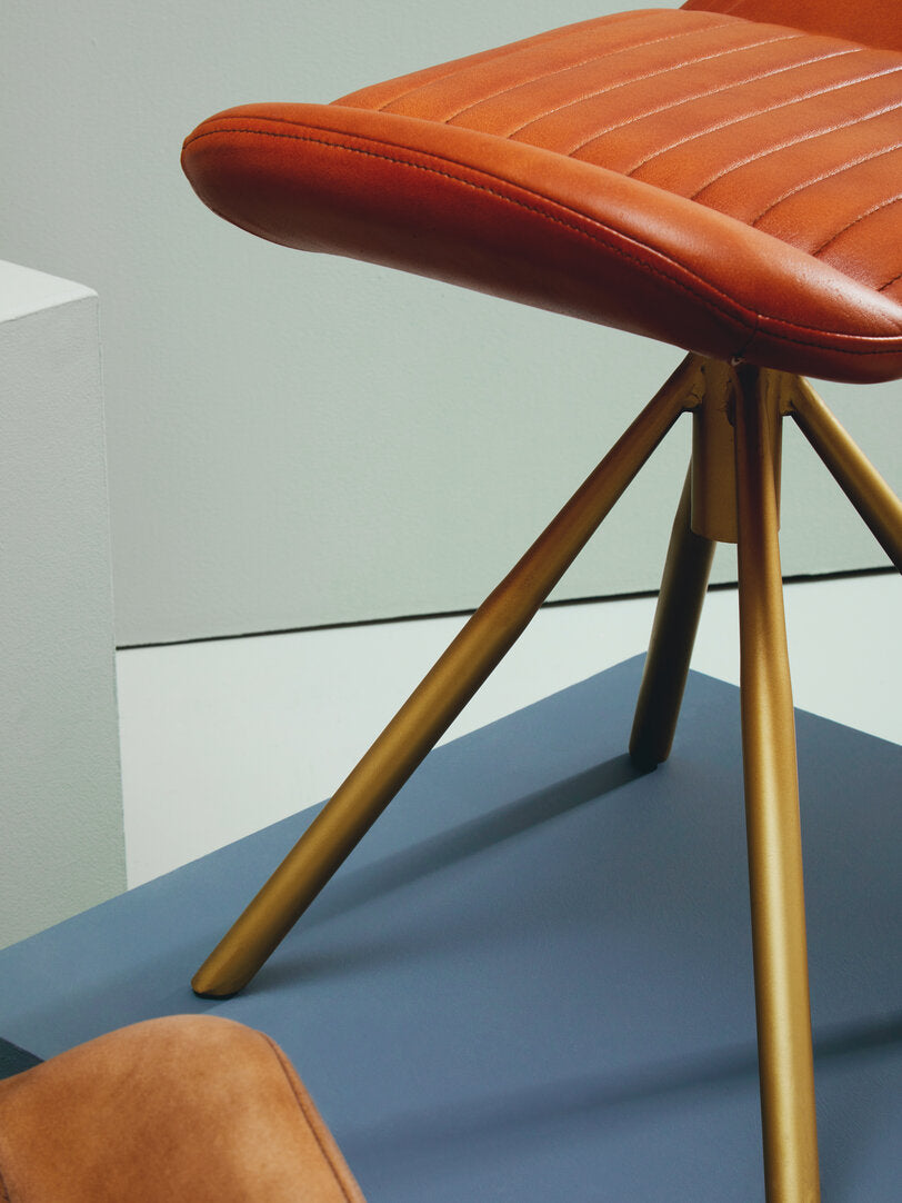 Verona Tan Leather Footstool