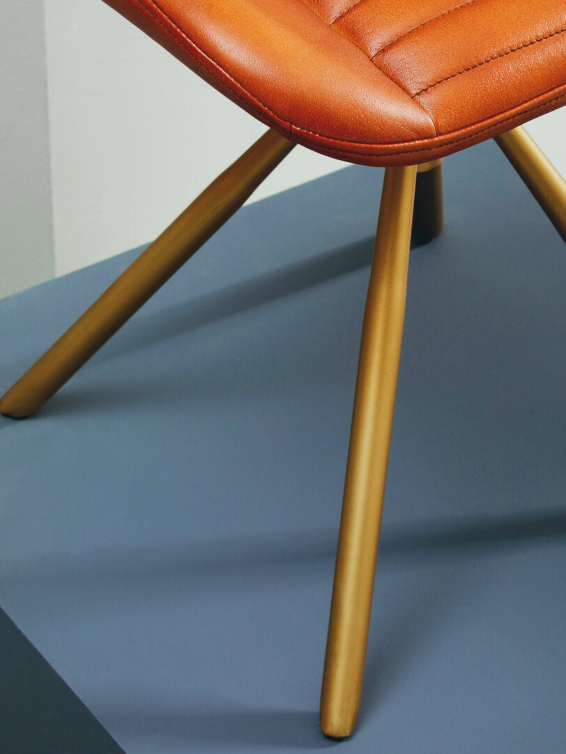 Verona Tan Leather Footstool