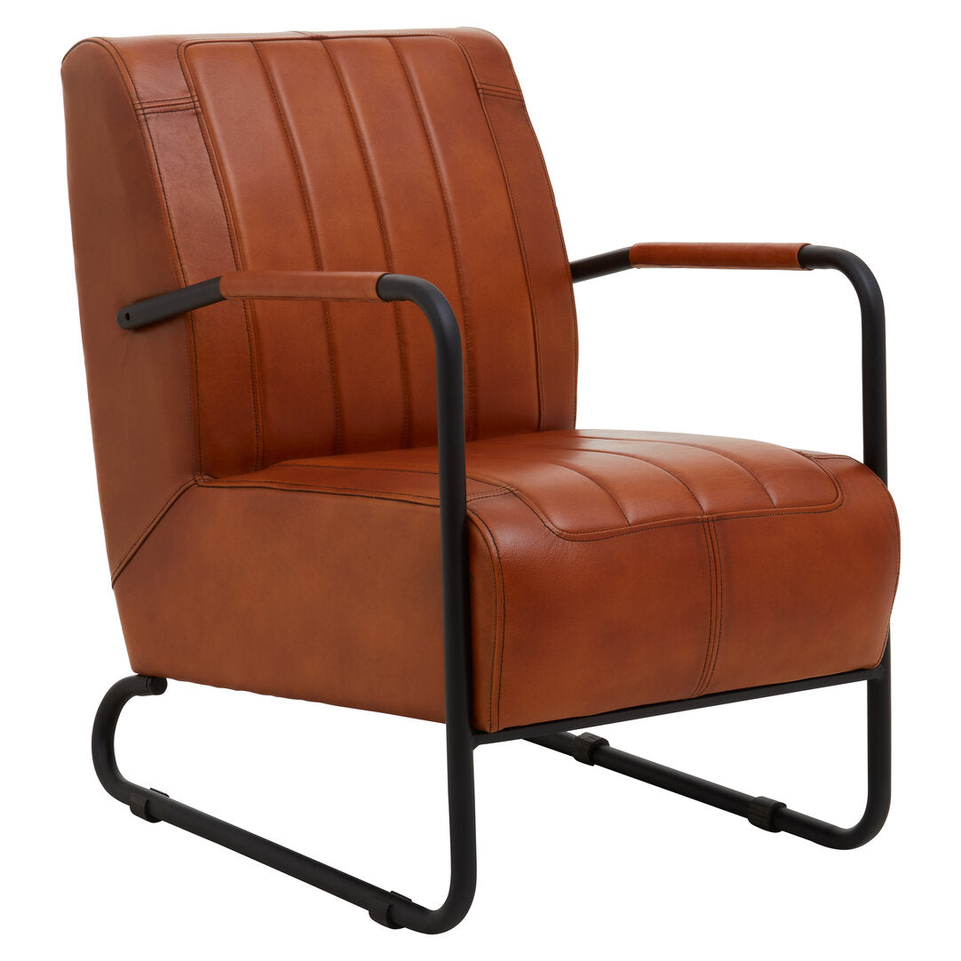 Verona Tan Leather Armchair