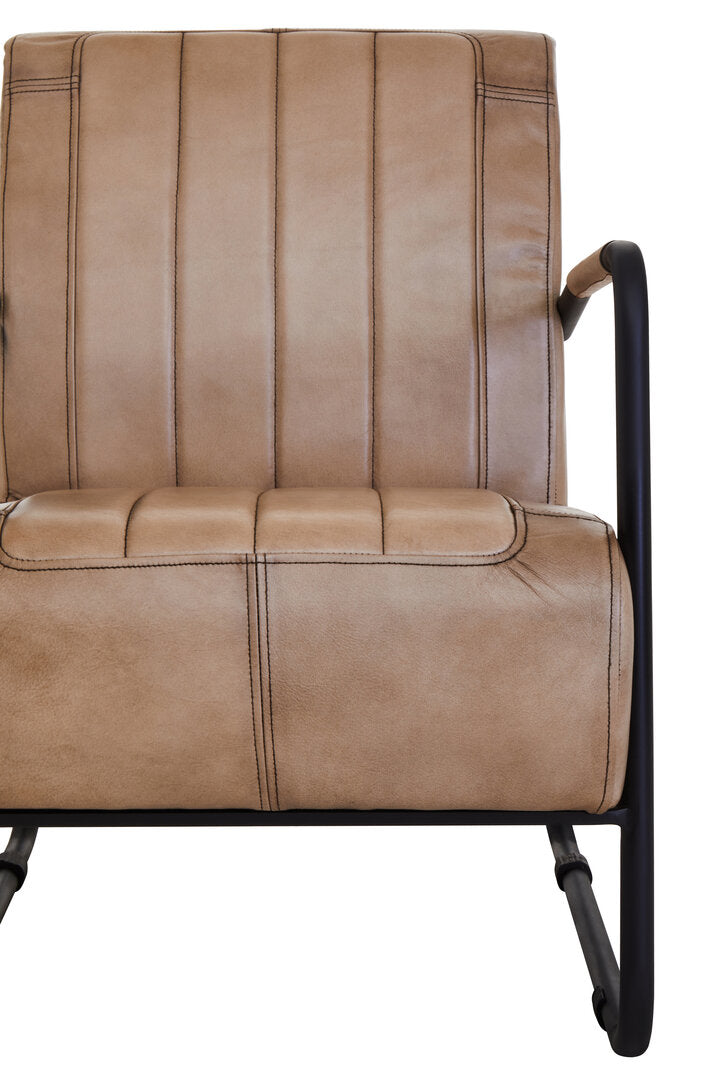 Verona Grey Leather Armchair