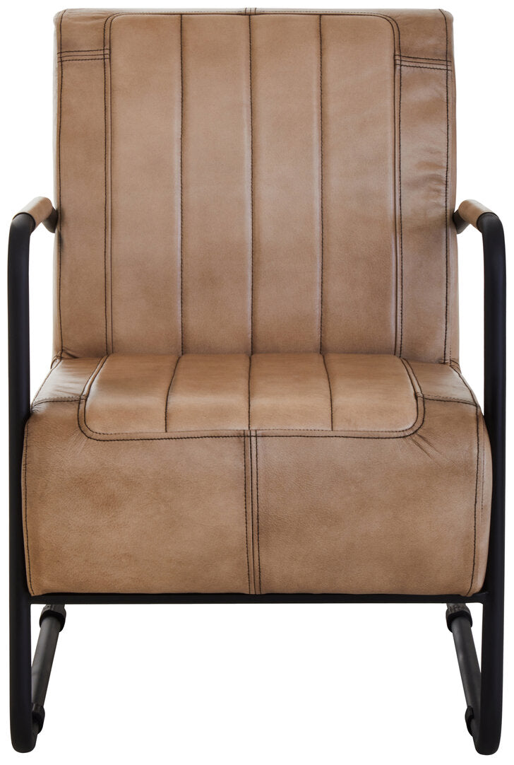 Verona Grey Leather Armchair