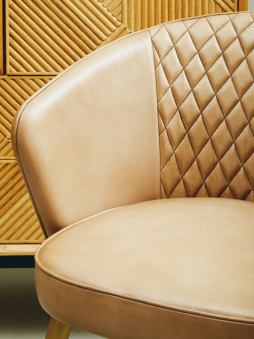 Verona Grey Leather Chair With Gold Finish Legs