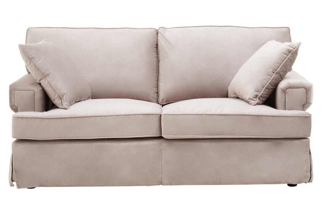 Whitby Two Seat Mink Velvet Sofa