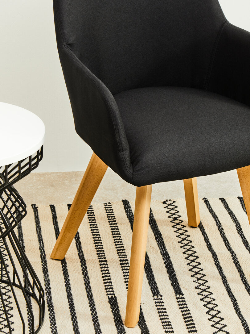 Richmond Black Dining Chair with Angular Legs