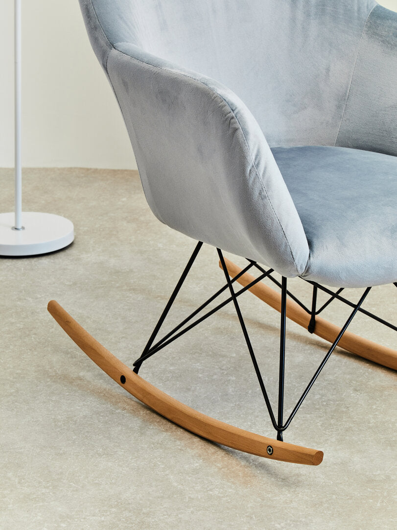 Richmond Small Blue Velvet Rocking Chair