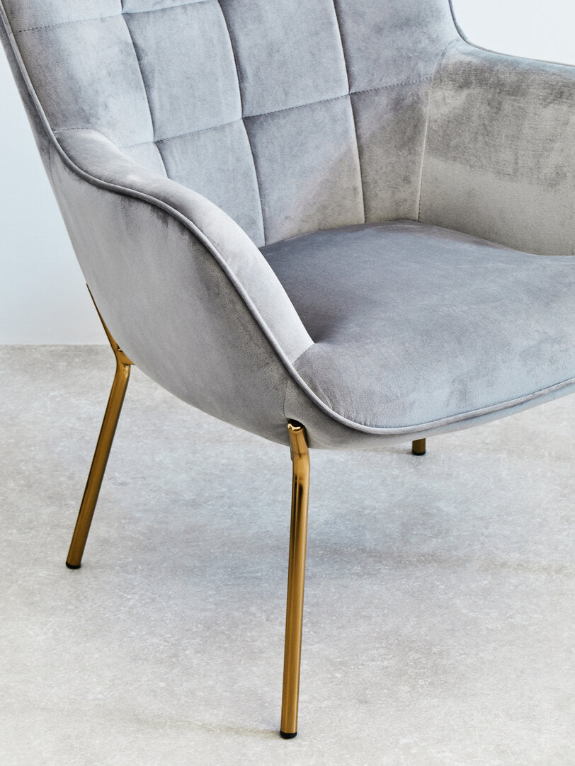 Richmond Grey Velvet Chair