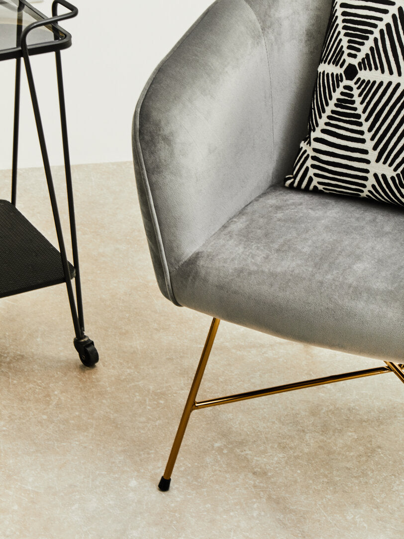 Richmond Grey Chair With Metal Frame