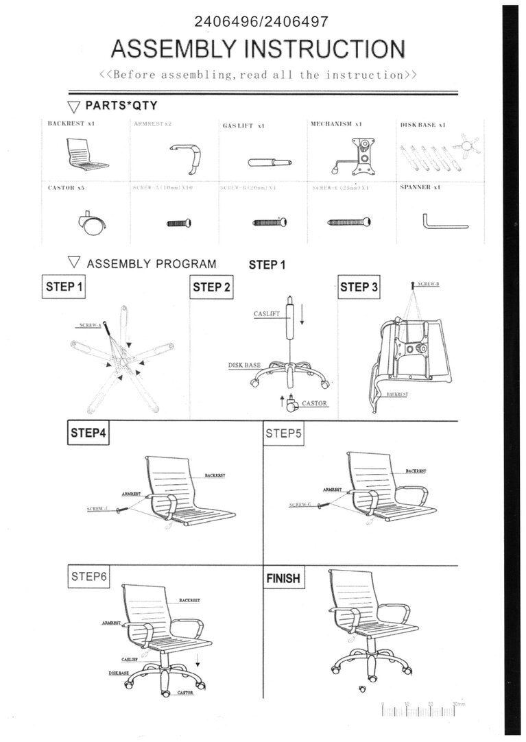 Florence Black Low Back Home Office Chair