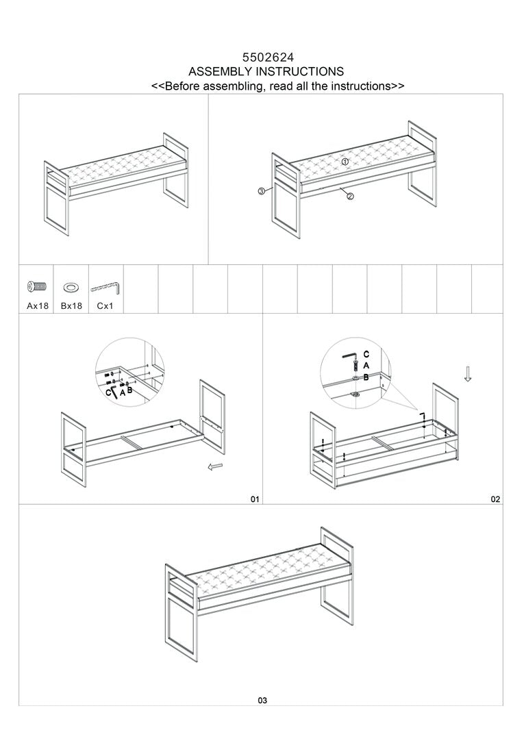 Aurora Powder Blue And Silver Finish Bench