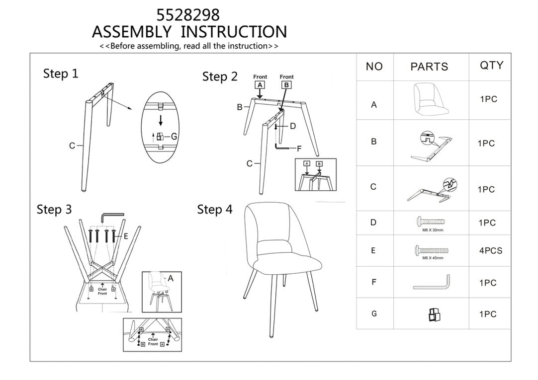 Florence Grey Velvet Dining Chair