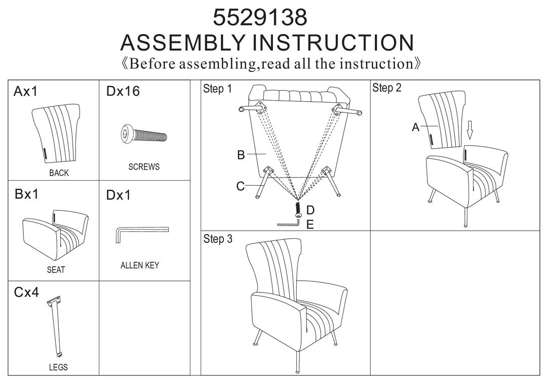 Windsor Green Velvet Accent Chair With Gold Finish Legs