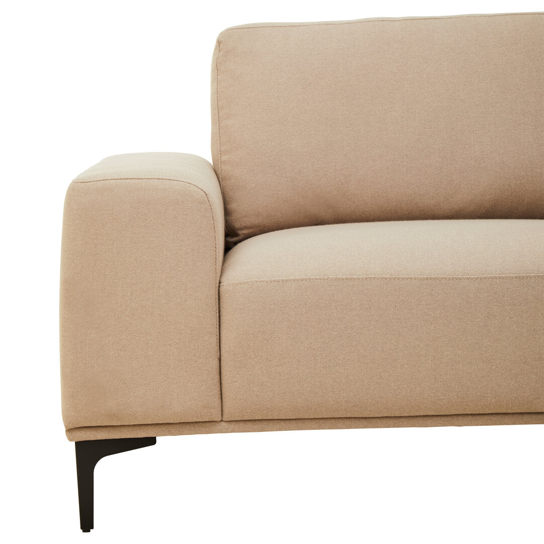 Cambridge 3 Seat Natural Fabric Right Chaise Sofa