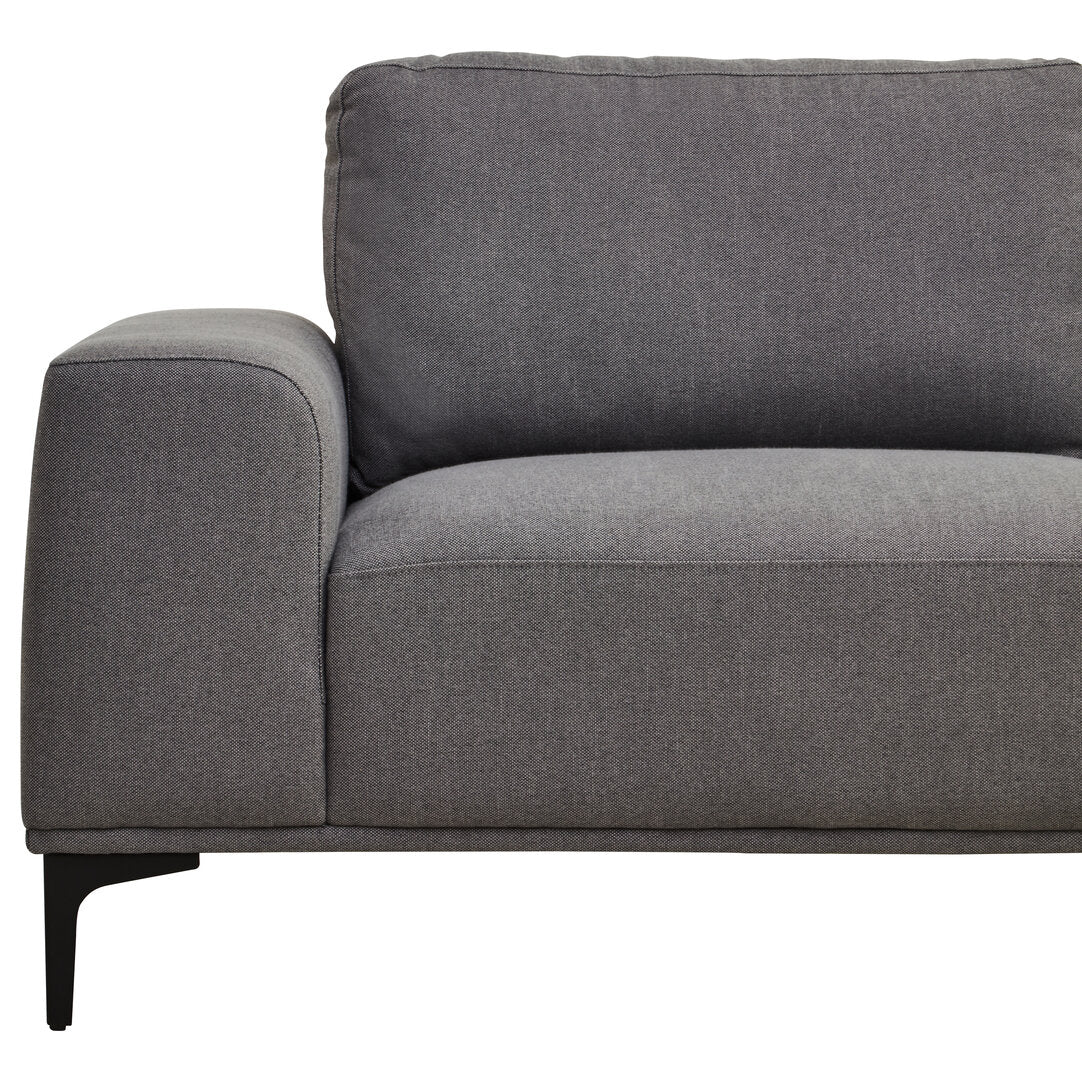 Cambridge 3 Seat Grey Fabric Right Chaise Sofa