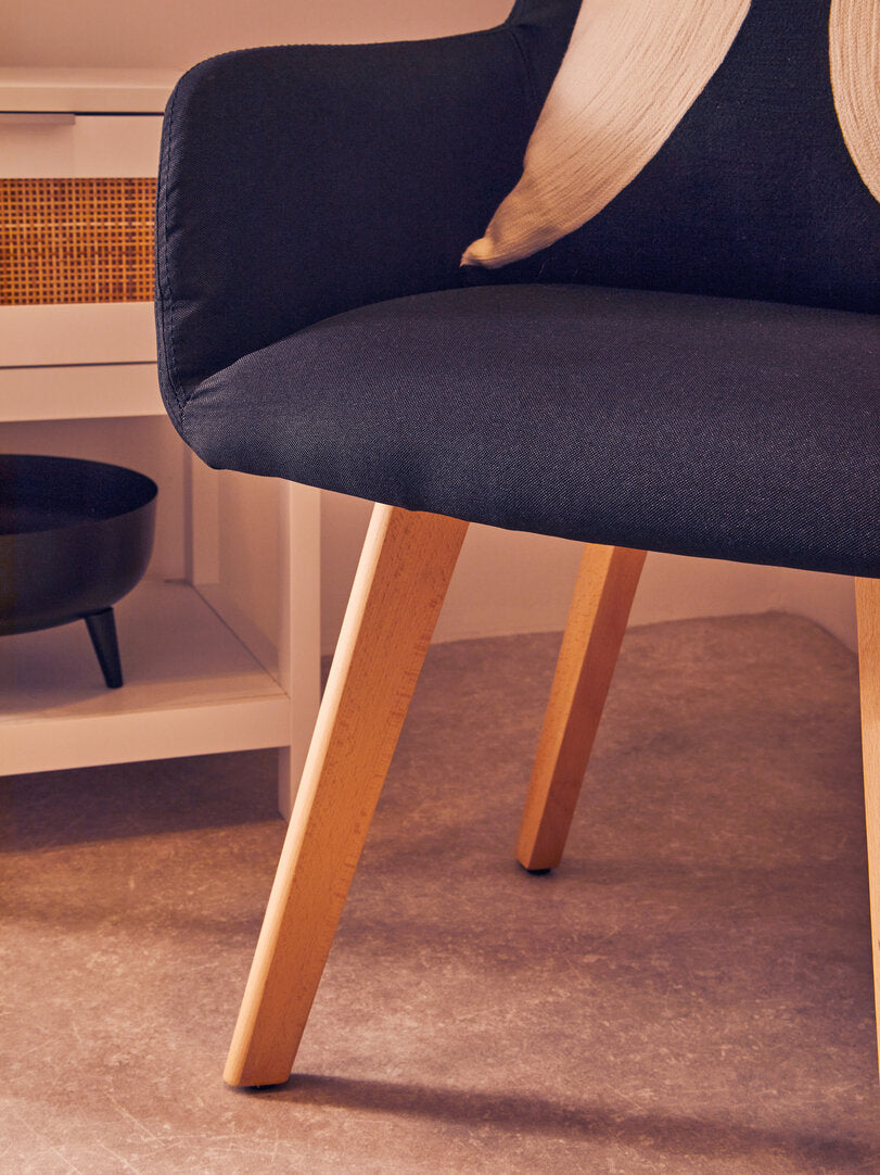 Richmond Black Dining Chair with Angular Legs