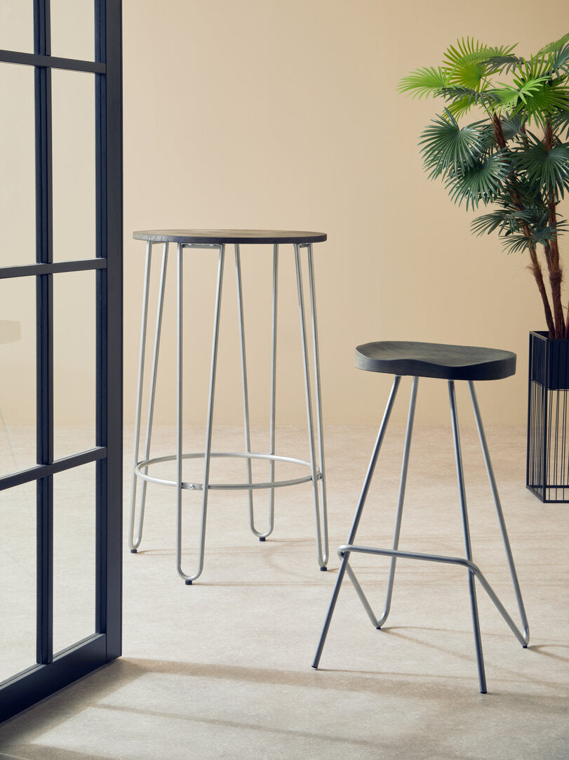Madison Silver Metal Frame Bar Stool
