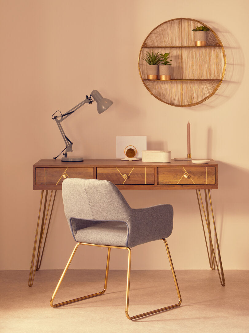 Richmond Grey and Gold Dining Chair