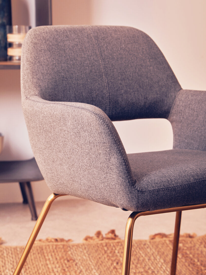 Richmond Grey and Gold Dining Chair